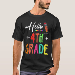 Hallo, 4. Klasse Team Vierter Lehrer zurück T-Shirt