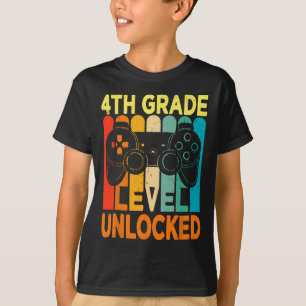 Hallo 4. Stufe Entsperrtes Videospiel Zurück zu T-Shirt