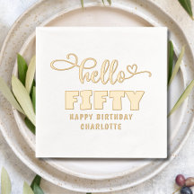 Hallo 50 50. Geburtstag Personalisiert