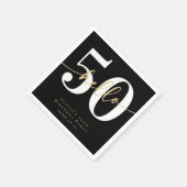 Hallo 50 Fünfzigste Geburtstagsparty Serviette (Ecke)