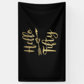 Hallo 50 Geburtstag 50. Geburtstag Banner (Vertikal)