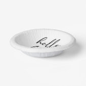 Hallo 50 Minimalistisch 50. Geburtstagsparty Pappteller (Gewinkelt)