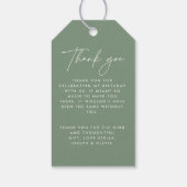 Hallo 50 moderne einfache Weise grün 50. Geburtsta Geschenkanhänger (Rückseite)