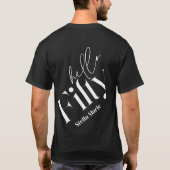 Hallo 50 moderne minimale elegante 50. Geburtstag T-Shirt (Rückseite)