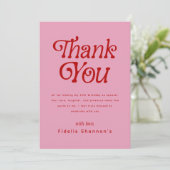 Hallo 50 Retro 50. Geburtstagsparty Dankeskarte (Stehend Vorderseite)