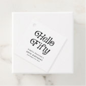 Hallo 50 Retro 50. Geburtstagsparty Geschenkanhänger (Beispiel)