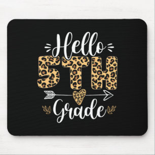 Hallo 5. Fifth Grade Leopard Lehrer Byck Zur Schul Mousepad