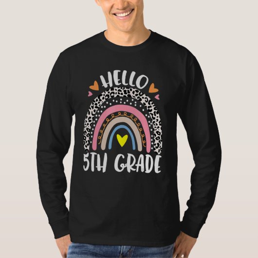 Hallo 5. Klasse Regenbogen Leopard Zurück zum Tee  (Vorderseite)