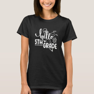 Hallo 5. Klasse Zurück zur Schule Erster Schultag T-Shirt