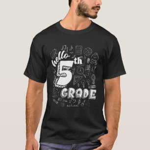Hallo 5. Stufe Fünftes Lehrerstudium T-Shirt