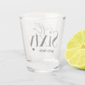 Hallo 60 moderne minimale elegante 60. Geburtstag Schnapsglas (Rückseite)