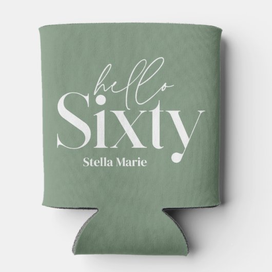 Hallo 60er Jahre moderne, einzigartige Typografie Dosenkühler (Rückseite)