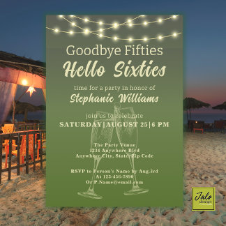 Hallo 60er Sommer Backyard 60th Birthday Party Einladung