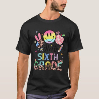 Hallo 6. Klasse Junge Mädchen Lehrer Zurück zur Sc T-Shirt