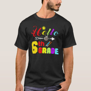 Hallo 6. Klasse Leopard Print 6. Klasse Lehrer T-Shirt