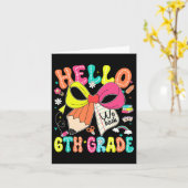 Hallo 6. Klasse Wir zurück zur Schule Lehrerin Gir Karte (Gelbe Blume)