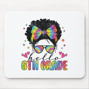 Hallo 6. Klasse Zurück zur Schule Schwarze Frauen Mousepad