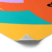 Hallo 70 Groovy 70's Geburtstagsparty Poster (Ecke)