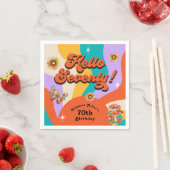 Hallo 70 Groovy 70's Geburtstagsparty Serviette (Beispiel)
