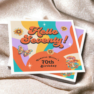 Hallo 70 Groovy 70's Geburtstagsparty Serviette