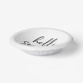 Hallo 70 Minimalistische 70. Geburtstagsparty Pappteller (Gewinkelt)