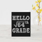 Hallo 8. Grade Square Root von 64 Zurück zur Schul Karte (Gelbe Blume)