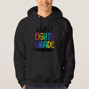Hallo 8. Klasse zurück zu SchulOutfits für Mädchen Hoodie