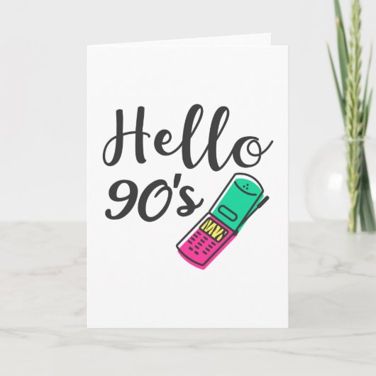 Hallo 90er Handys Karte (Vorderseite)