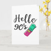 Hallo 90er Handys Karte (Gelbe Blume)