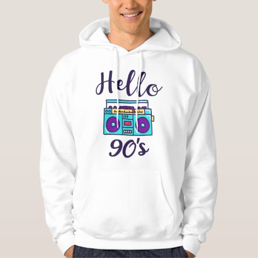 Hallo 90er Radiokassettenrekorder Hoodie (Vorderseite)