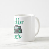 Hallo 90er Radiokassettenrekorder Kaffeetasse (VorderseiteRechts)