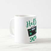 Hallo 90er Radiokassettenrekorder Kaffeetasse (Vorderseite Links)