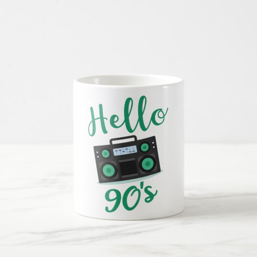 Hallo 90er Radiokassettenrekorder Kaffeetasse (Mittel)