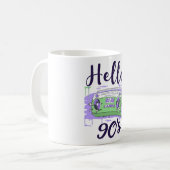 Hallo 90er Radiokassettenrekorder Kaffeetasse (Vorderseite Links)