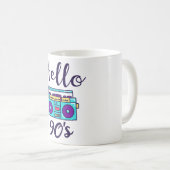 Hallo 90er Radiokassettenrekorder Kaffeetasse (VorderseiteRechts)