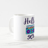 Hallo 90er Radiokassettenrekorder Kaffeetasse (Vorderseite Links)