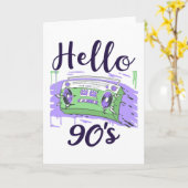 Hallo 90er Radiokassettenrekorder Karte (Gelbe Blume)