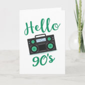 Hallo 90er Radiokassettenrekorder Karte (Vorderseite)