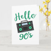 Hallo 90er Radiokassettenrekorder Karte (Gelbe Blume)