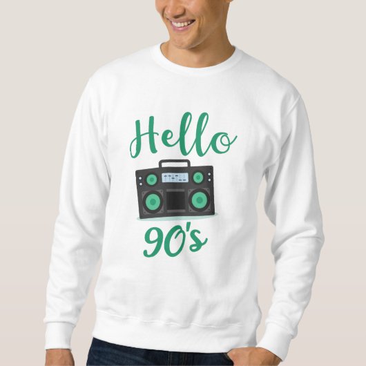 Hallo 90er Radiokassettenrekorder Sweatshirt (Vorderseite)