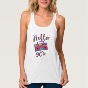 Hallo 90er Radiokassettenrekorder Tank Top