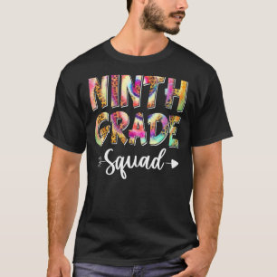Hallo 9. Klasse Squad Tie Dye Leopard Zurück zur S T-Shirt