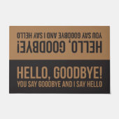 Hallo, Abschied Fußmatte (Vorderseite)