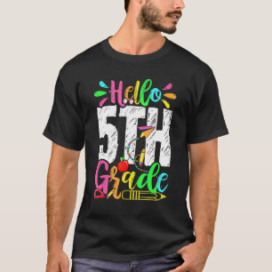 Hallo Abschluss 5. Klasse Zurück zur Schule Männer T-Shirt