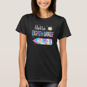 Hallo achte Klasse Squad Back To School Tie Dye Ki T-Shirt
