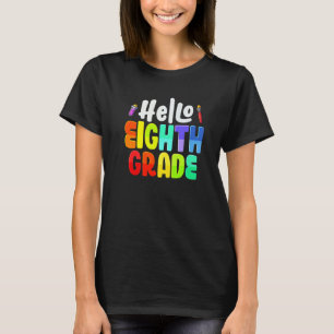 Hallo Achte Klasse Team 8. Klasse Lehrer zurück T-Shirt