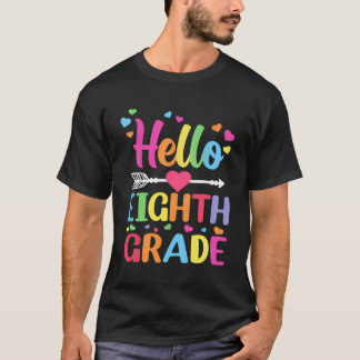 Hallo Achte Klasse zurück zum Schullehrer Student T-Shirt