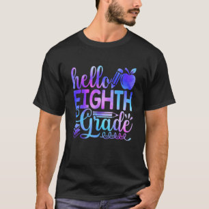Hallo Achtklässler Tie Dye Rückkehr zur Schule Ers T-Shirt