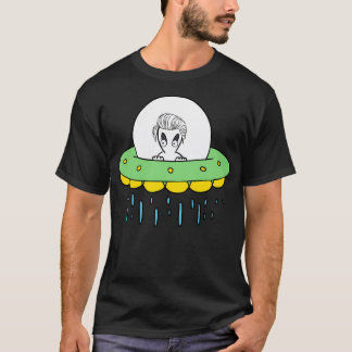 Hallo Alien in Ufo T-Shirt
