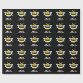 Hallo allbuzzy Funny Bee Pun Dark BG Geschenkpapier (Flach)